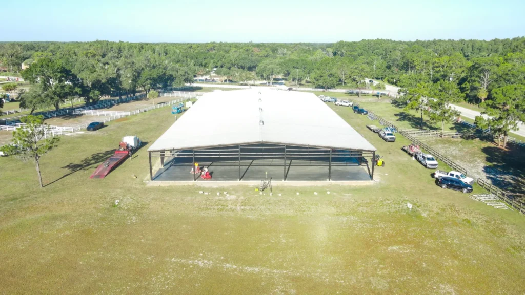 Modern Barn commercial construction in Odessa, Florida - DJI 0616